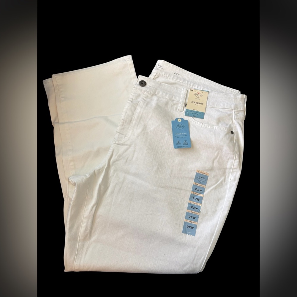St. John's Bay White Straight Leg Jeans